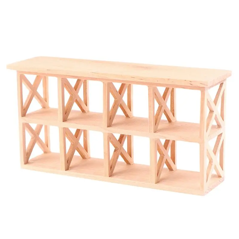 

WOWFU-1:12 Кукольный домик, миниатюрный боковой шкаф для хранения, украшения в виде микропейзажа с животными, стеллаж для выставки товаров, модель, декор для мебели