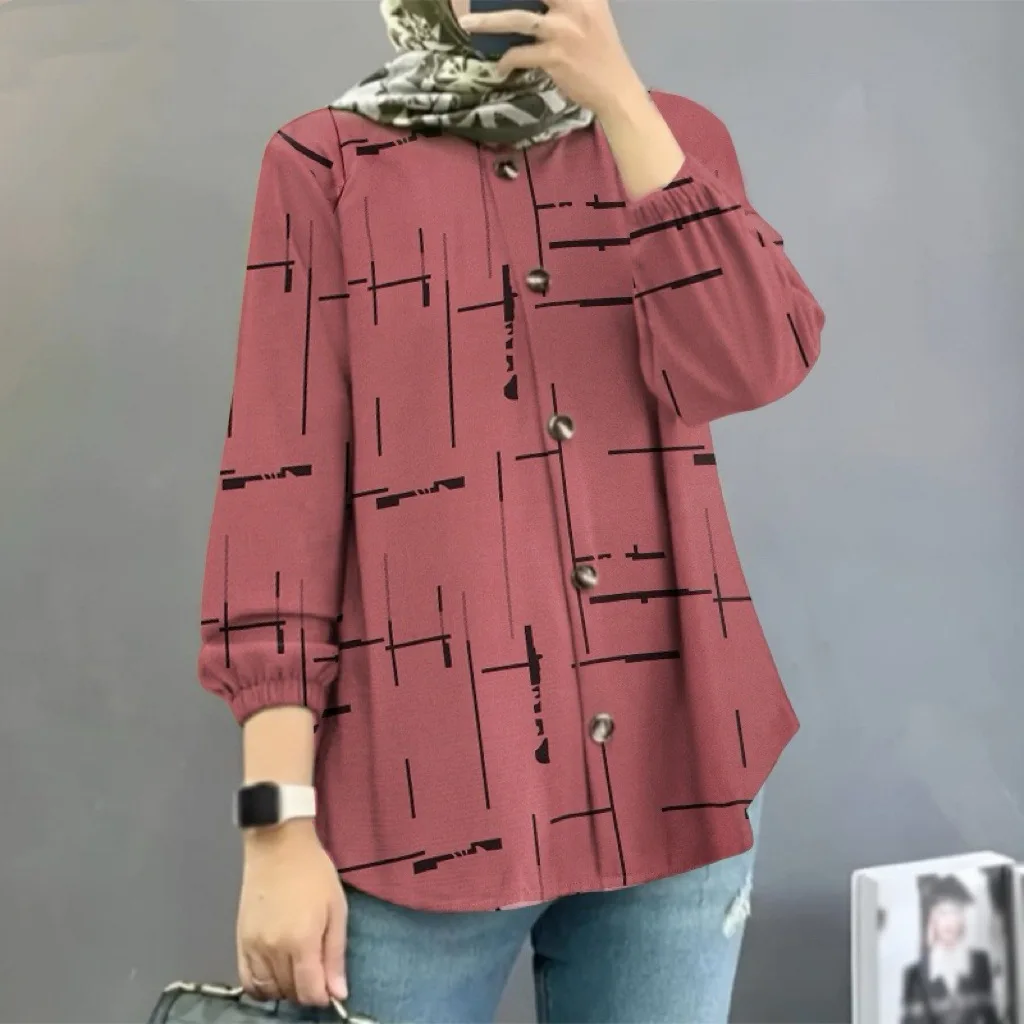 Chemise à fleurs musulmane malais pour femmes, nouvelle collection, à la mode, manches à bulles, lot d'usine, Abaya, Ramadan, dubaï, luxe, Islam, élégant