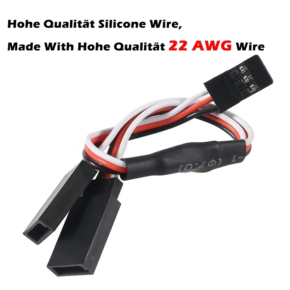 150mm Y-Splitter JR 3-Pin Servo Extension Cable - Dual Motor Connector for Futaba RC Airplane/Helicopter Accessories