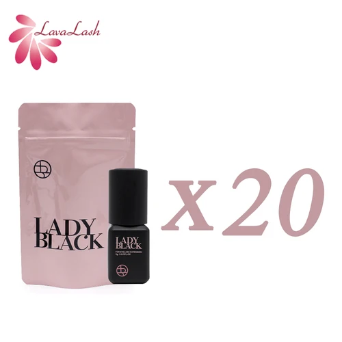 Pegamento negro coreano para mujer, 5ml, secado rápido, fuerte extensión de pestañas, retención de pegamento, adhesivo para pestañas de 4-5 semanas, cola de baja irritación