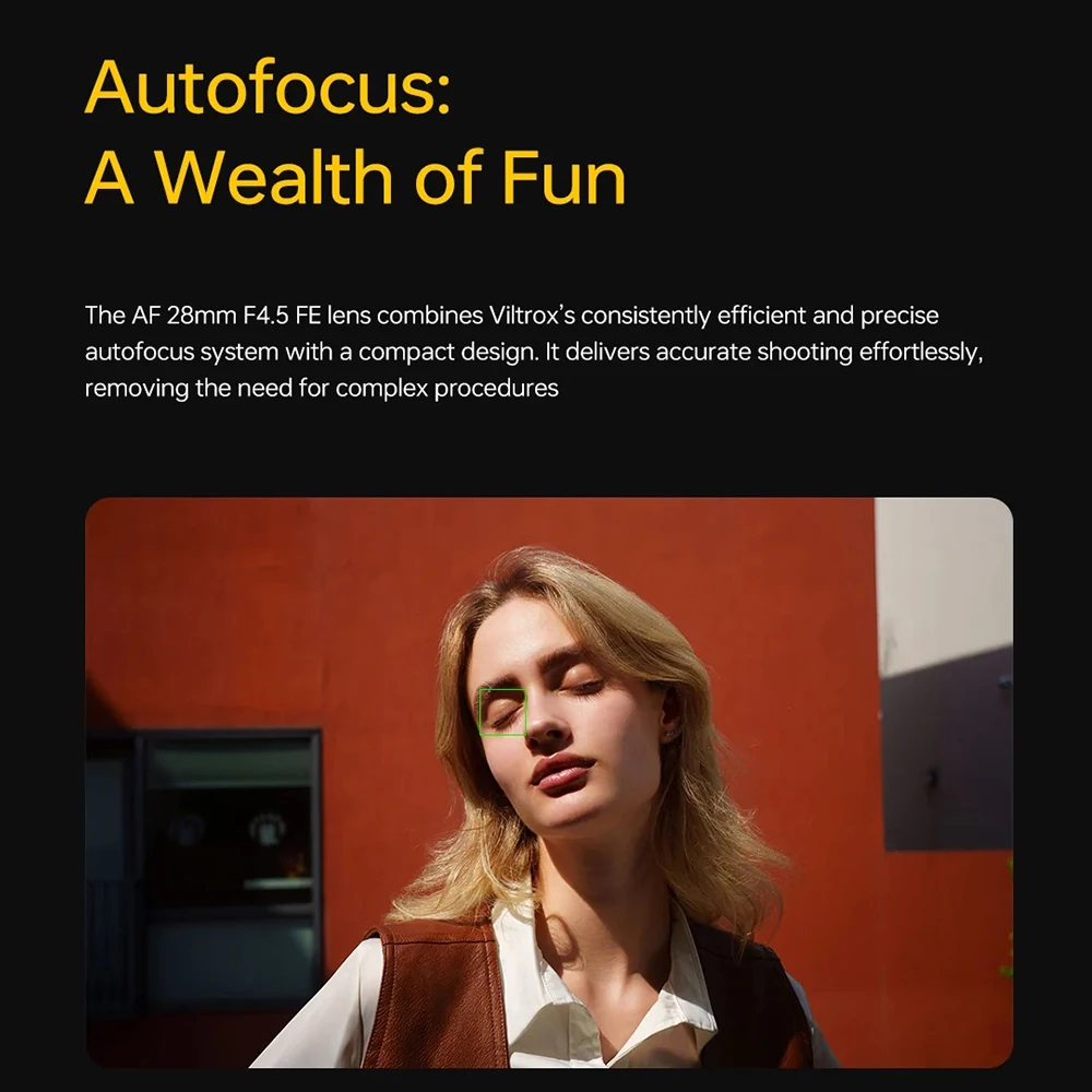Viltrox AF 28 مللي متر F4.5 إطار كامل التركيز التلقائي فطيرة عدسة ريترو رقيقة جدا لسوني E جبل a7cr a7cii a6700 zv-e100 a6600 فوجي X