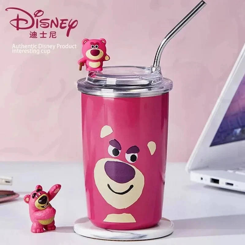 Popularna zabawka historia Disney Lotso 304 ze stali nierdzewnej kubek biurowy dziewczyny wysokie piękno wody słomka do picia filiżanki kawy prezent