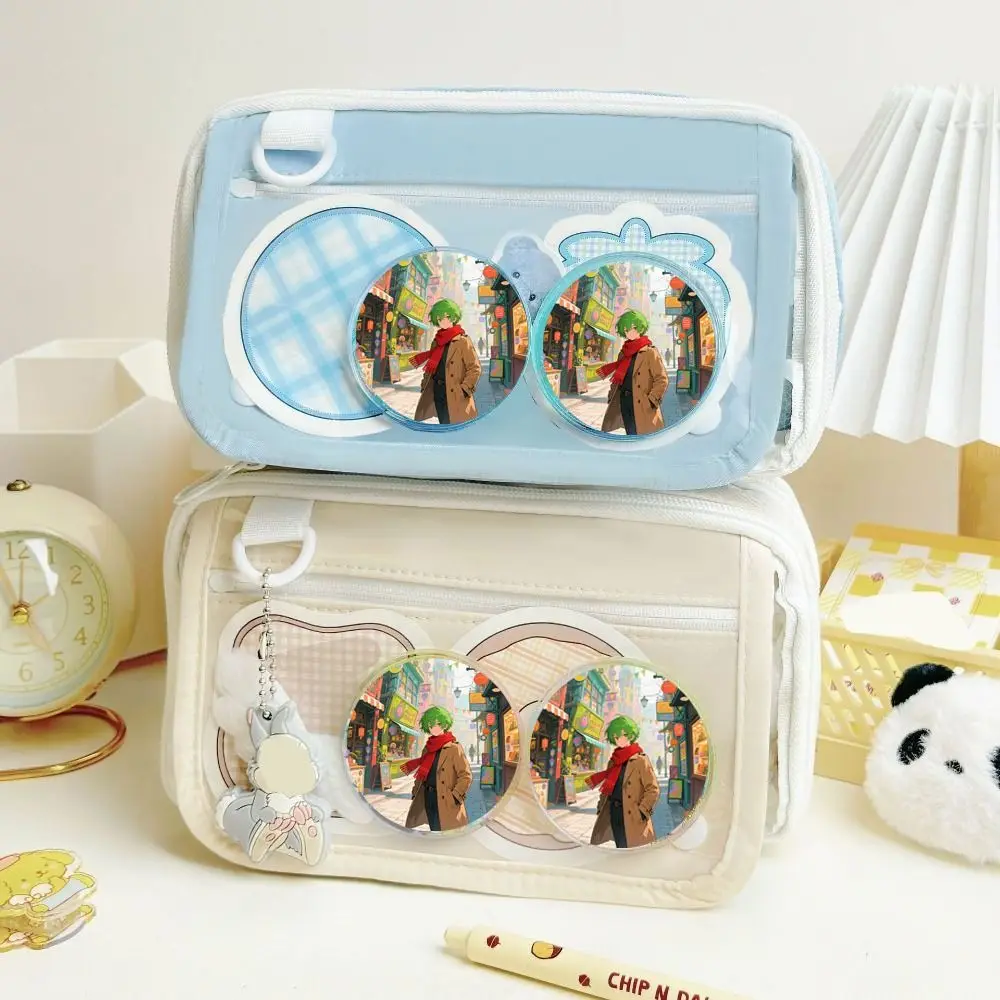 

Ins Transparent Pencil Case High Color Value Senior Sense Stationery Box Multifunctional Special Stationery Storage Bag Girls