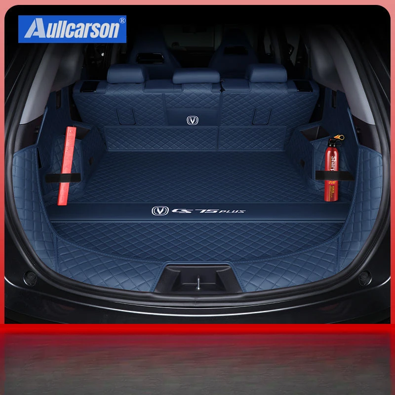 For Changan CS75 Plus 2023 2024 2025 Trunk Mats Leather Durable Cargo Liner Boot Carpets Full Coverage Car Accessories 6 pieces