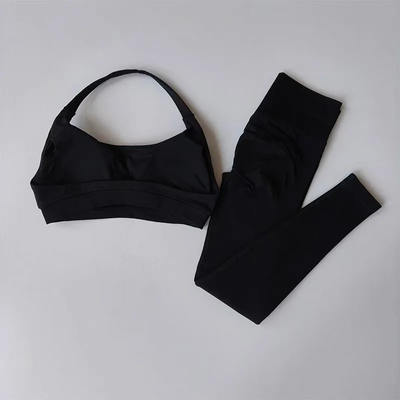 2-teiliges Sport-BH-Set für Damen, professionelles Fitness-Tanktop-BH, stoßfeste Laufleggings, Yoga-Anzug, schöner Rücken-BH, Sportbekleidung – Detail 13