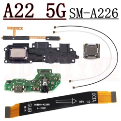 USB Charging Port Board For Samsung A22 5G SM-A226B/DS Earpiece Loudspeaker Power Volume Signal Motherboard Flex Cable