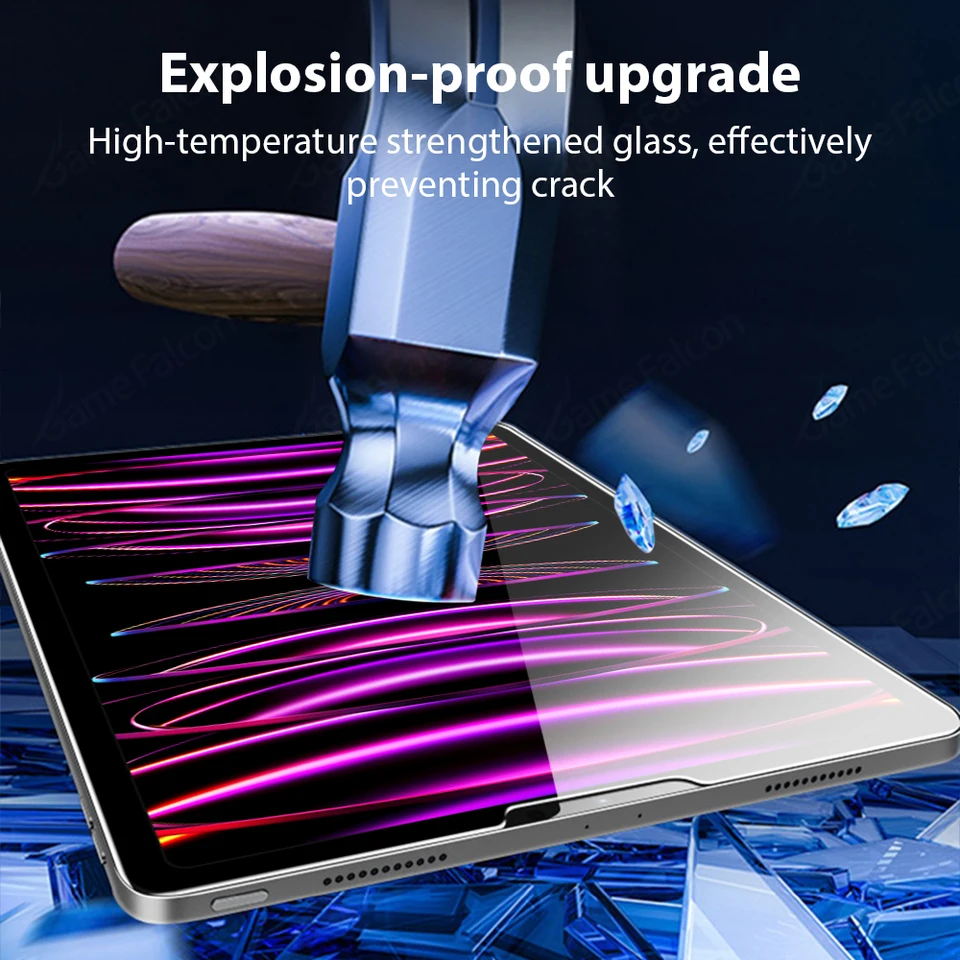 Protector de Pantalla de Vidrio Templado para iPad A16 Pro 11 12.9 13 M5 M4 10ª 10 Generación Air M3 5 4 3 7ª 8ª 9ª 10.2 Mini 6 7 Película 3
