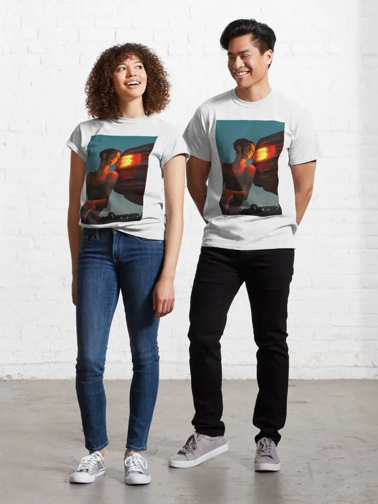 

Queen of the Highway Classic T-Shirt Back Print Loose Oversized 100% Cotton Tops