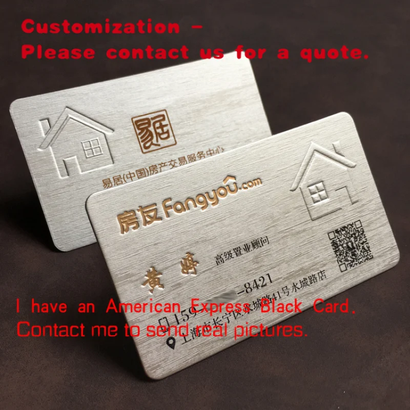 

custom.Custom Personalized PVC Aluminum/stainless Steel Stamped Metal Business Cards