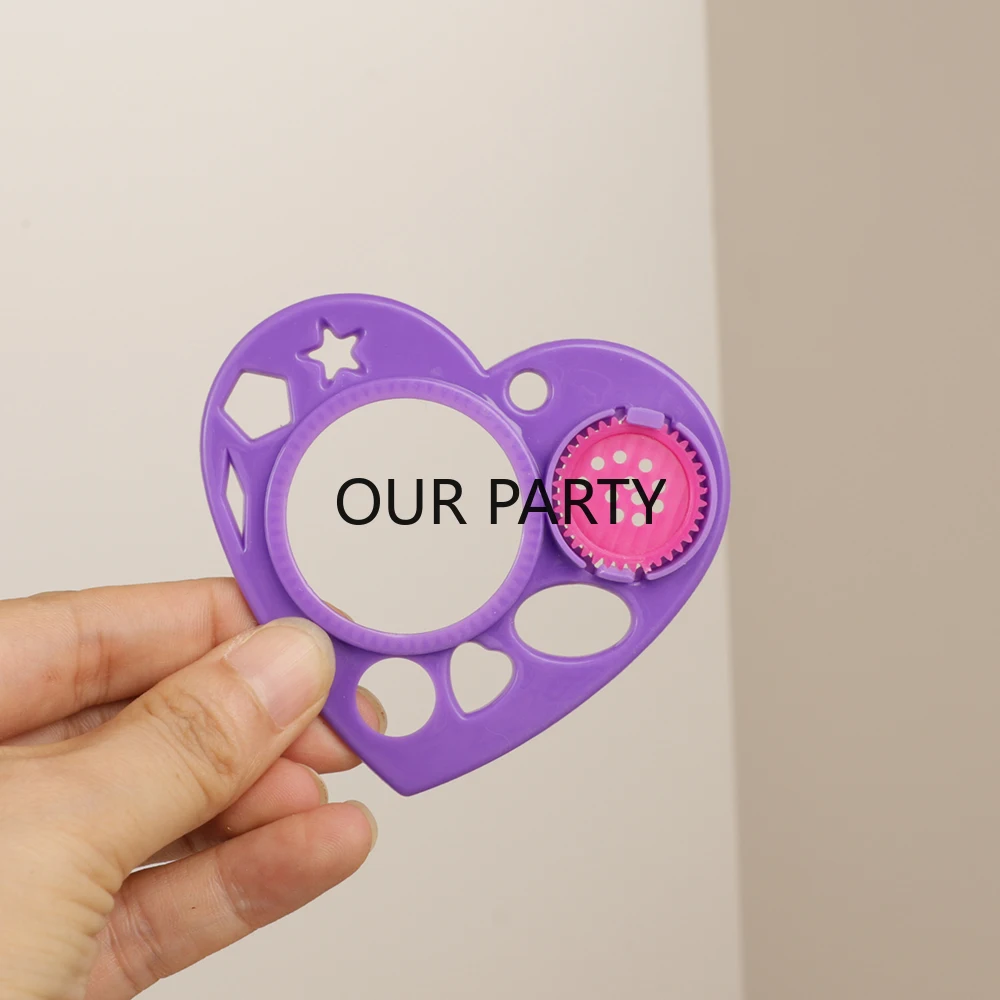 15Pcs Heart Painting Ruler Drawing Template Toy for Kids Birthday Party Favors Back To School Gift Valentine\'s Day Pinata Filler