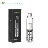 Original Longmada Crystal II 2 Dry Herb / Wax Atomizer with Wickless Quartz Coil Cup 510 Thread Concentrate Herbal Vape Tank