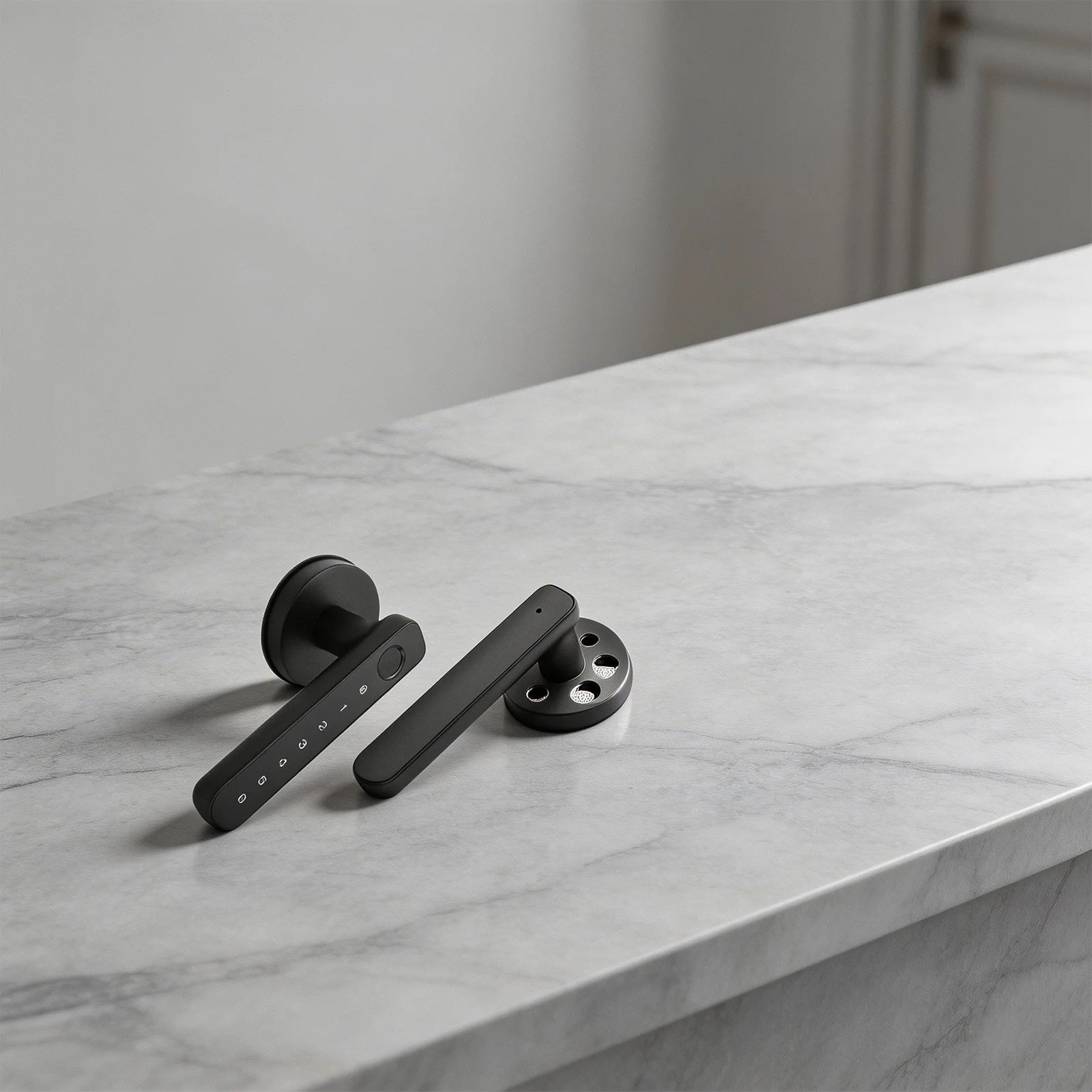 Smart Handle Lock with Multiple Options Including Fingerprint Password and Card Swipe for Home and Office Applications