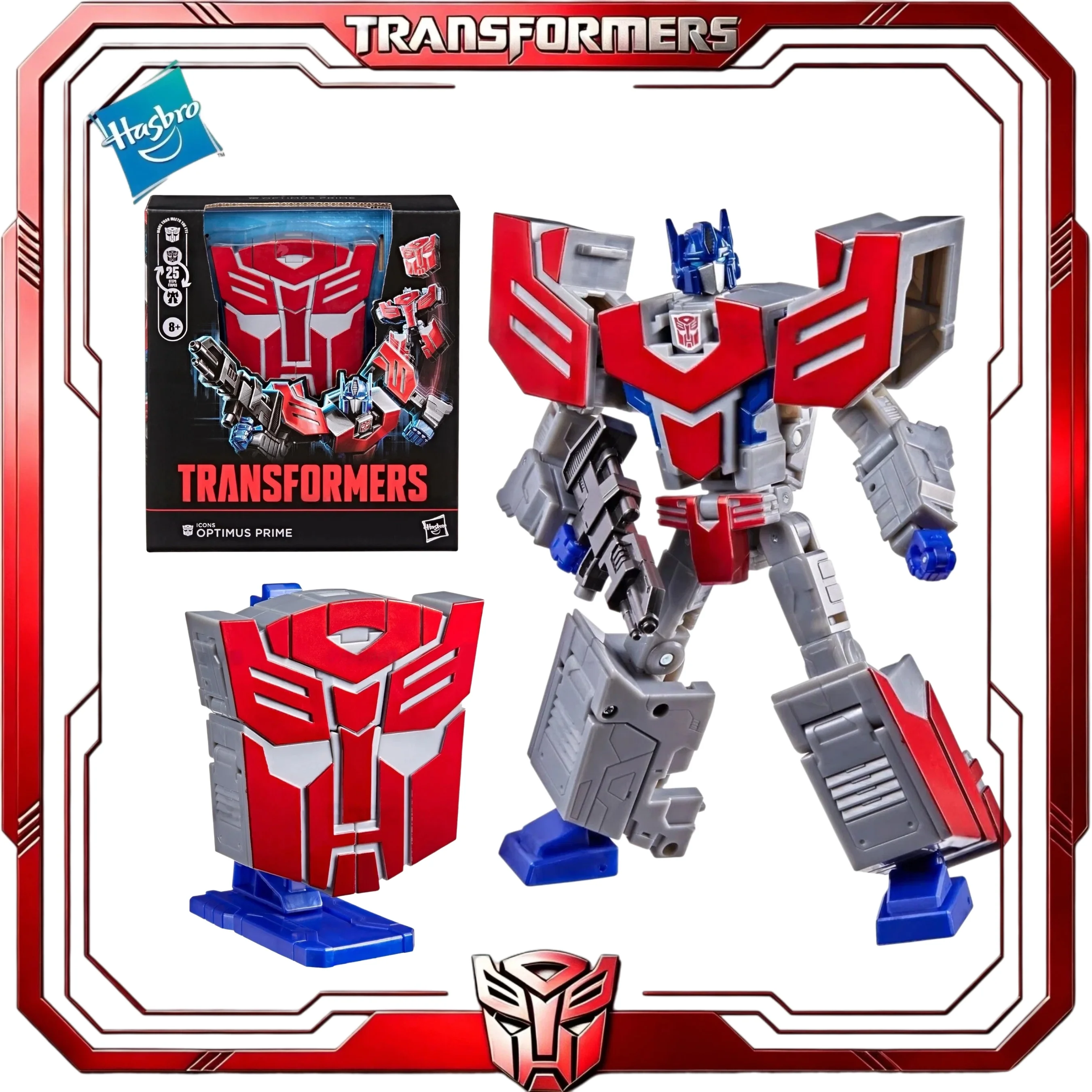 

In Stock Hasbro Transformers Icons Optimus Prime G1 Autobot Hobby Collection Gift Figure