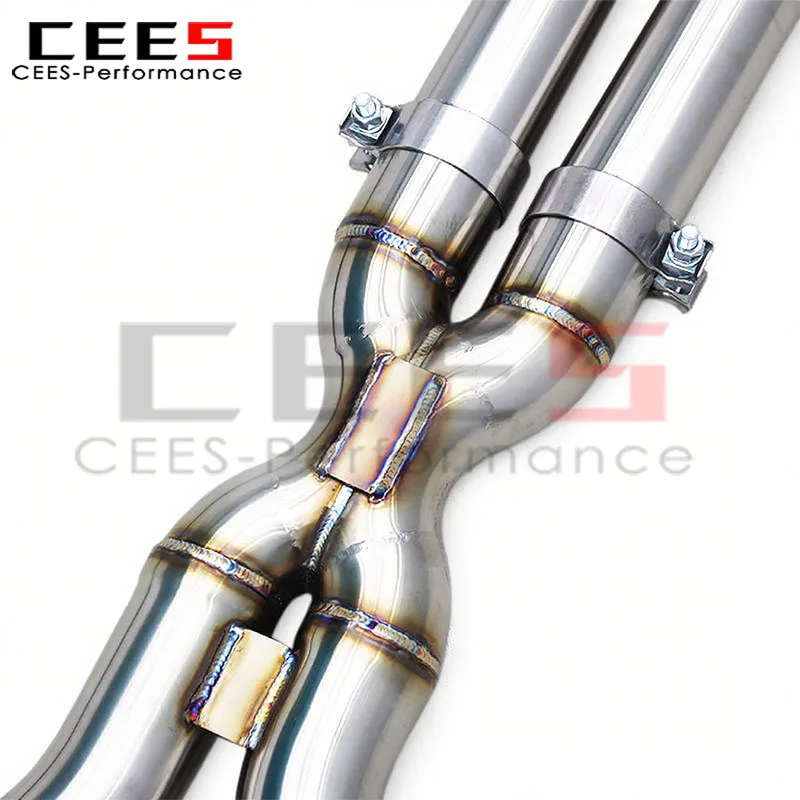 🔥 Sistema de escape completo CEES SS304 Valvetronic para Mercedes-Benz CLS550 4,7 V8 2010-2016/escape de alto rendimiento