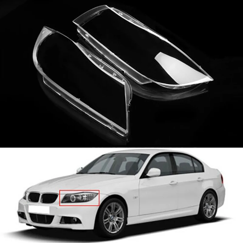 

Auto Front Headlight Transparent Lens Shell Headlamp Lens Plastic Cover Accessories 2Pcs For BMW 3 E90 / E91 Xenon 2008-2011