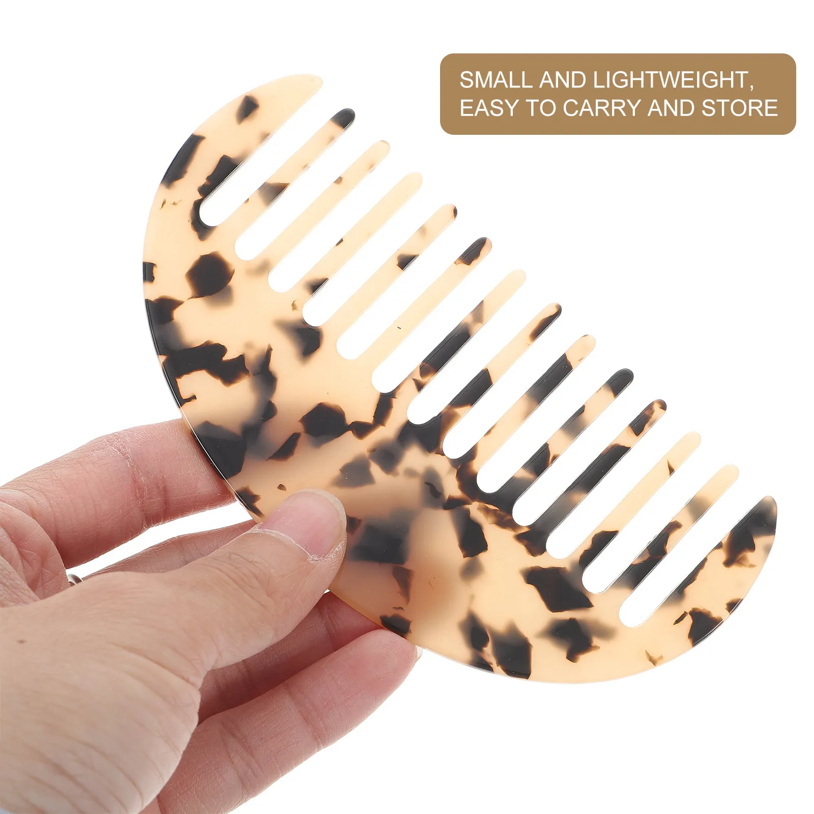 2Pcs Wide Tooth Acetate Hair Combs Fine Workmanship Smooth Edge Detangling Hairdressing Comb for Cutting Styling Women Men