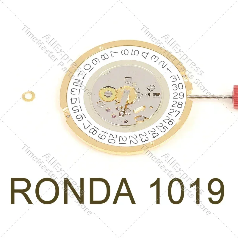 

Original Swiss RONDA 1019 quartz movement 3 o'clock two and a half hands watch movement replacement parts