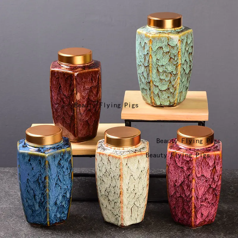 

Storage of Human Cat and Dog Ashes in Ceramic Funeral Urns Sealed Storage Jars for Adult Pet Ashes
