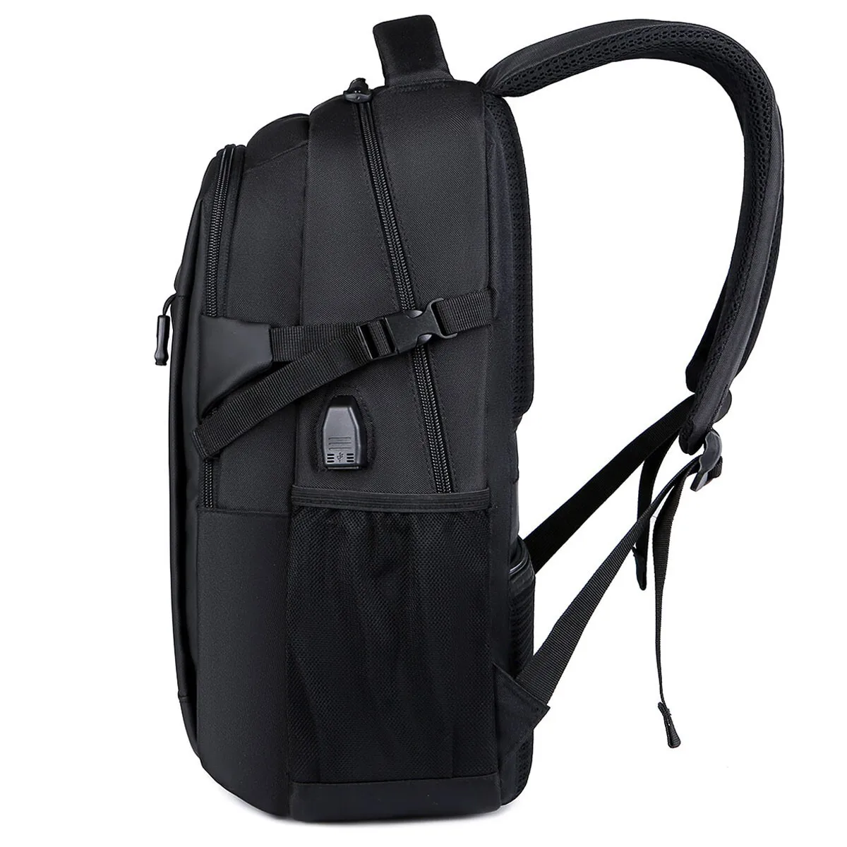 男性 女性 16インチ バックパック ブックバッグ スクール トラベル ラップトップ リュックサック ジップバッグ USBポート