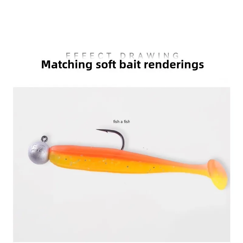 BKK 9060-2X خطافات صيد برأس رصاص مستديرة #6