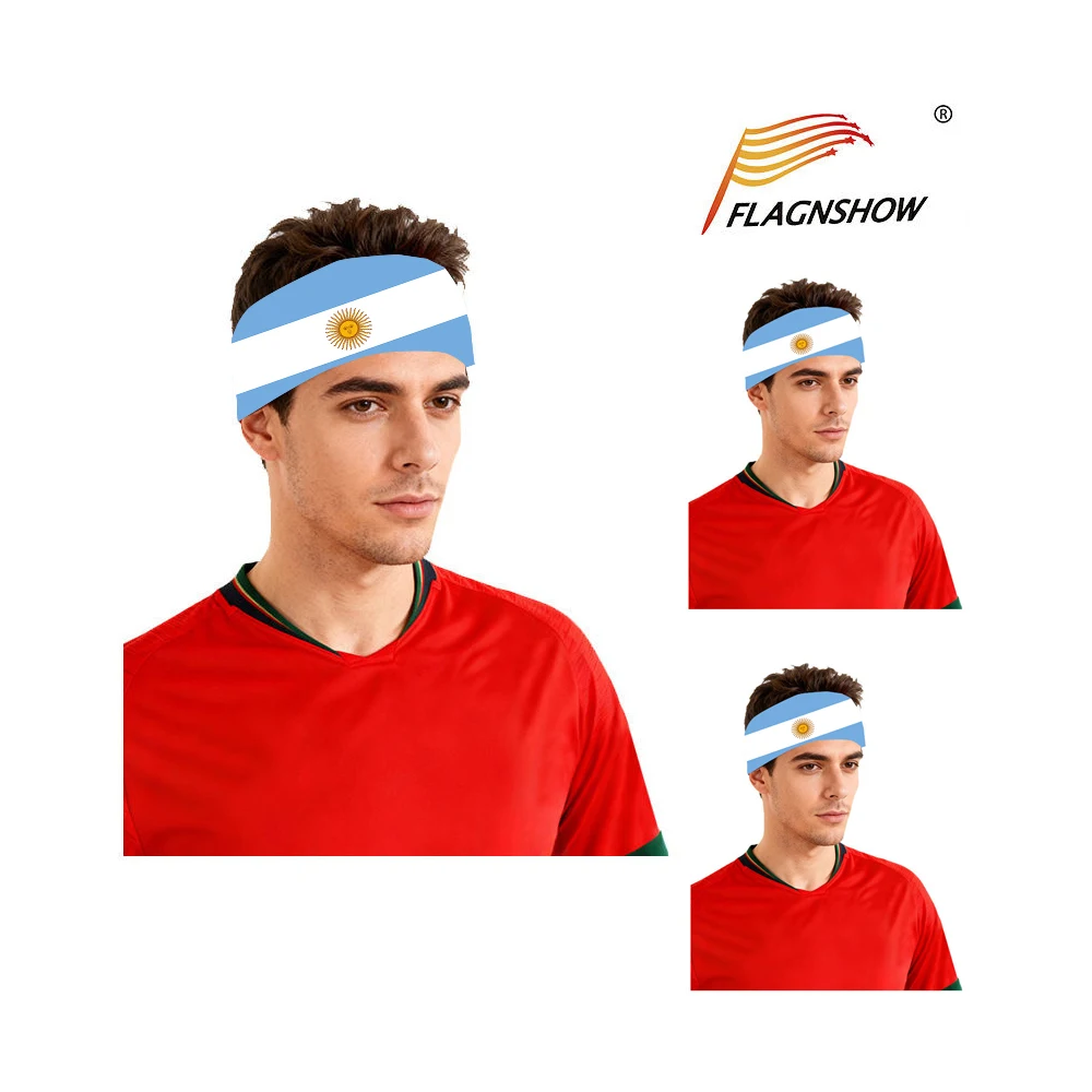 Flagicts Stretch Free Size Fans Argentina Flags Headband