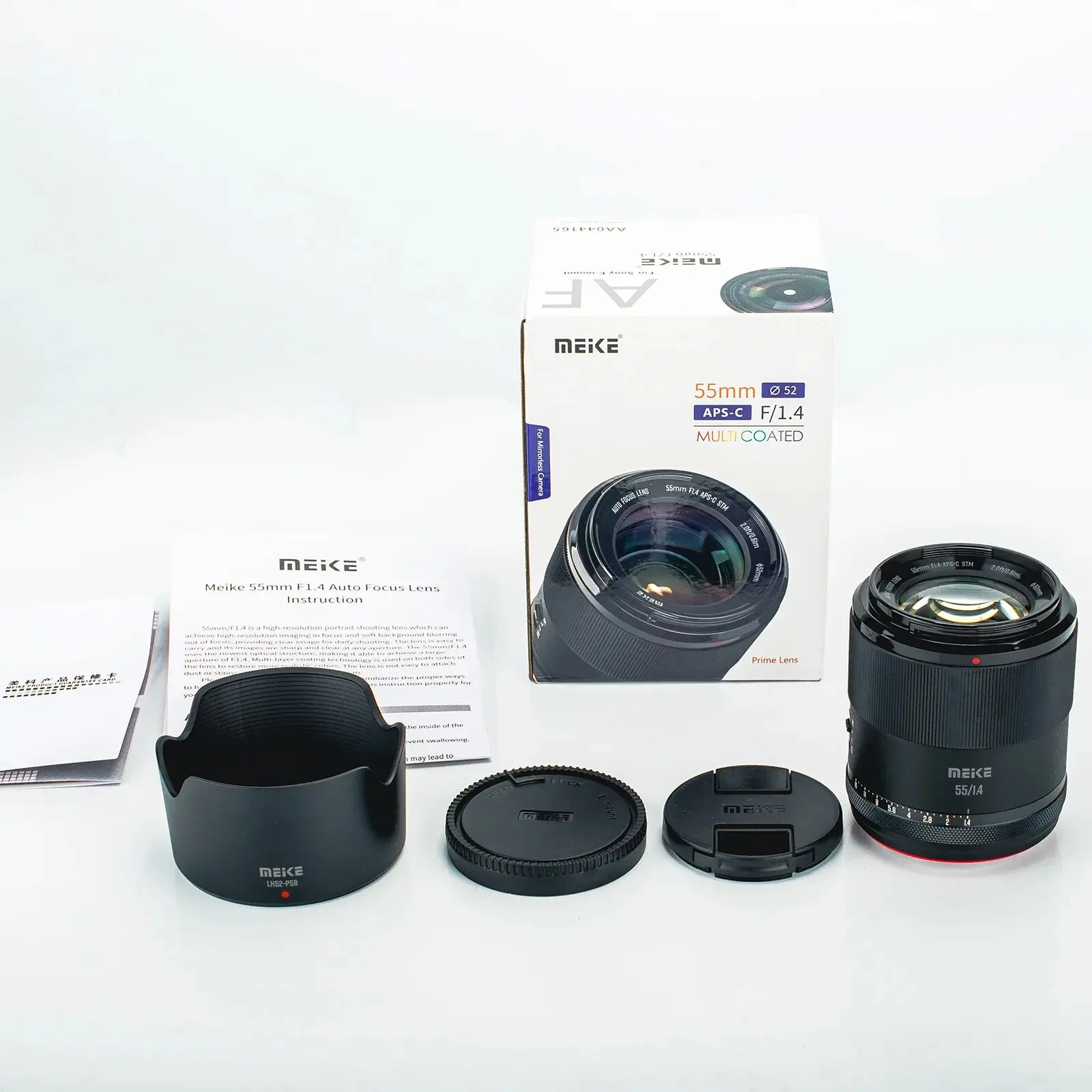 MEKE Meike 55mm F1.4 APS-C AF/MF ポートレートレンズ 大口径 ソニーE