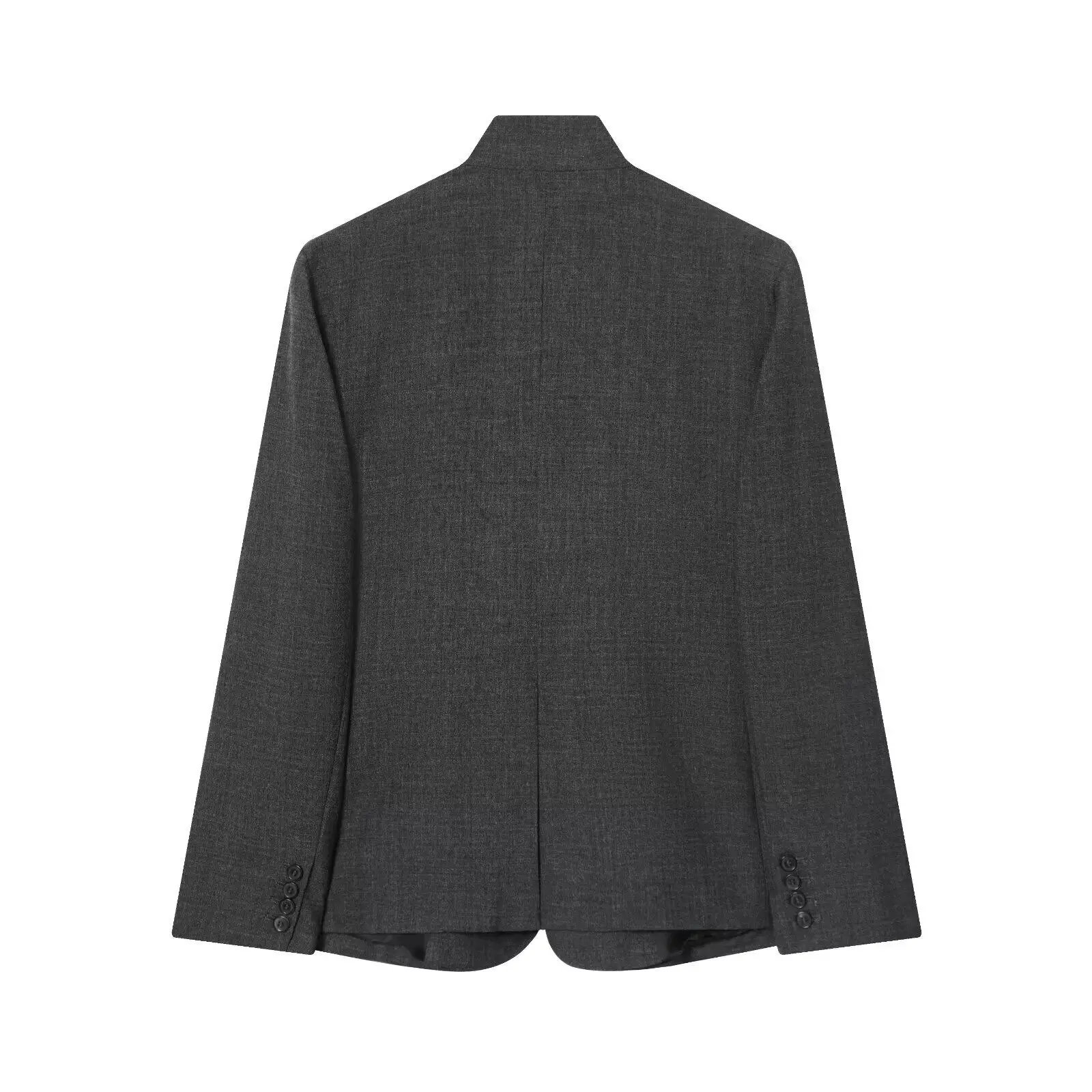 New Spring Autumn Women's Solid Color Blazer Luxury Old Money Style Stand Collar Suit Jacket Casual Commuting Outerwear