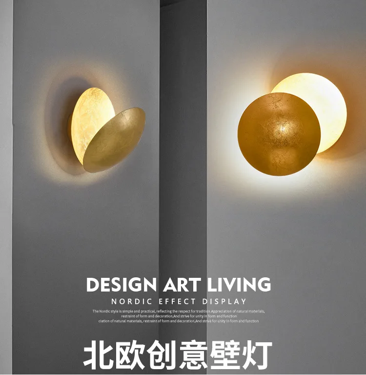 

Modern Aisle Corridor Round Wall Lamp Bedroom Eclipse Wall Lighting Indoor Bedside Lighting Decoration Living Room Wall Light