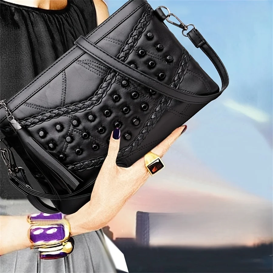 

Luxury Soft Leather Women's Hand-held Envelope Bag Versatile Handbag Crossbody Bag