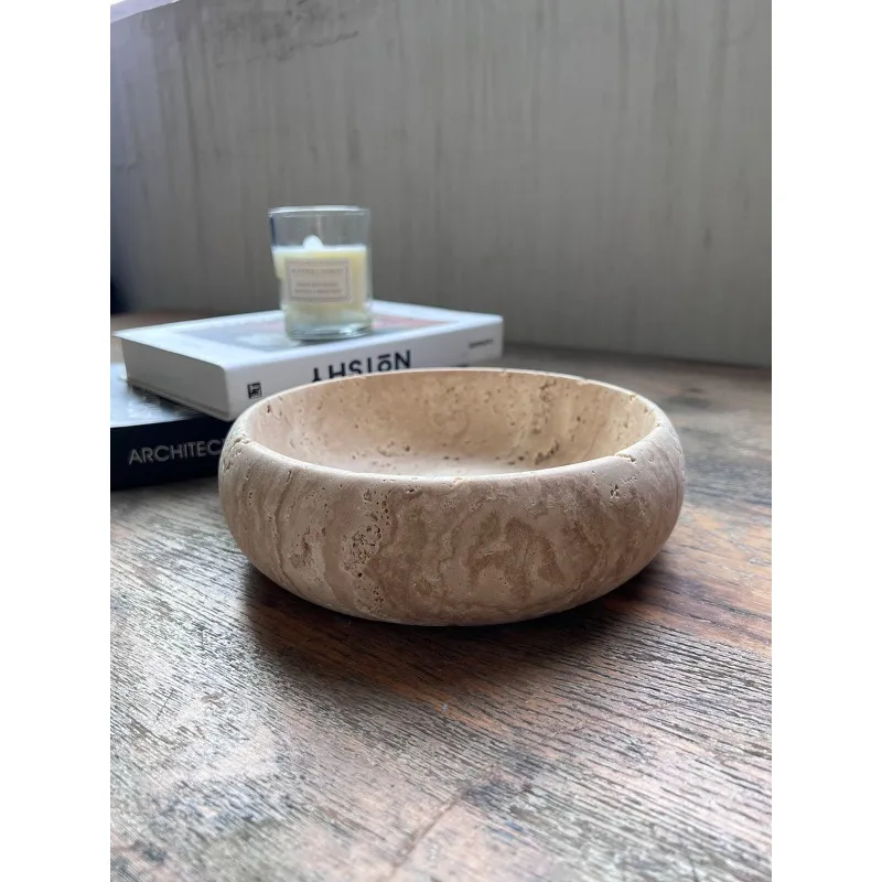 100% Natural Marble Hydroponic Planter, Wabi Sabi Retro Vase for Desktop Greenery