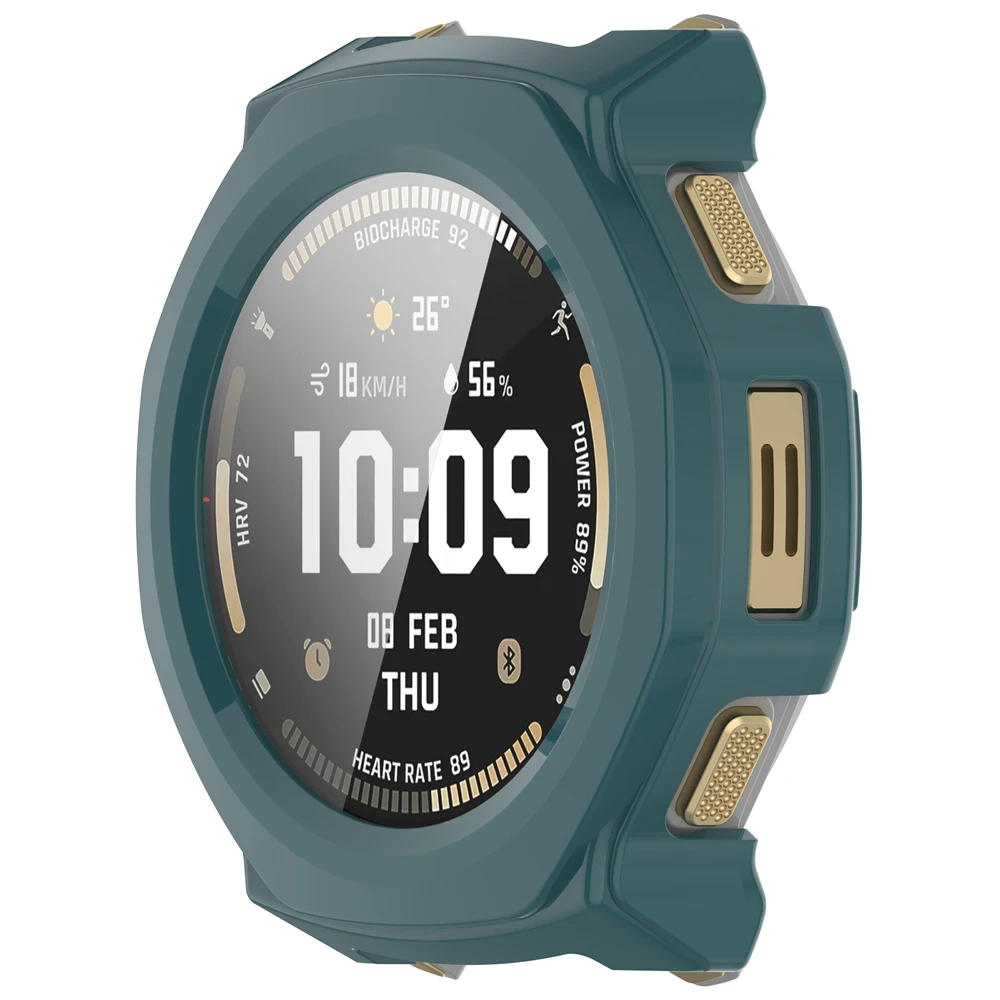 Para Huami Amazfit T-Rex 3 Pro 44MM 48MM: Capa Protetora de Vidro Temperado + PC Rígido para Smartwatch - Proteção Total