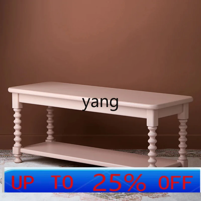 LMM Banco verde oliva Taburete para el extremo de la cama Banco largo artístico vintage