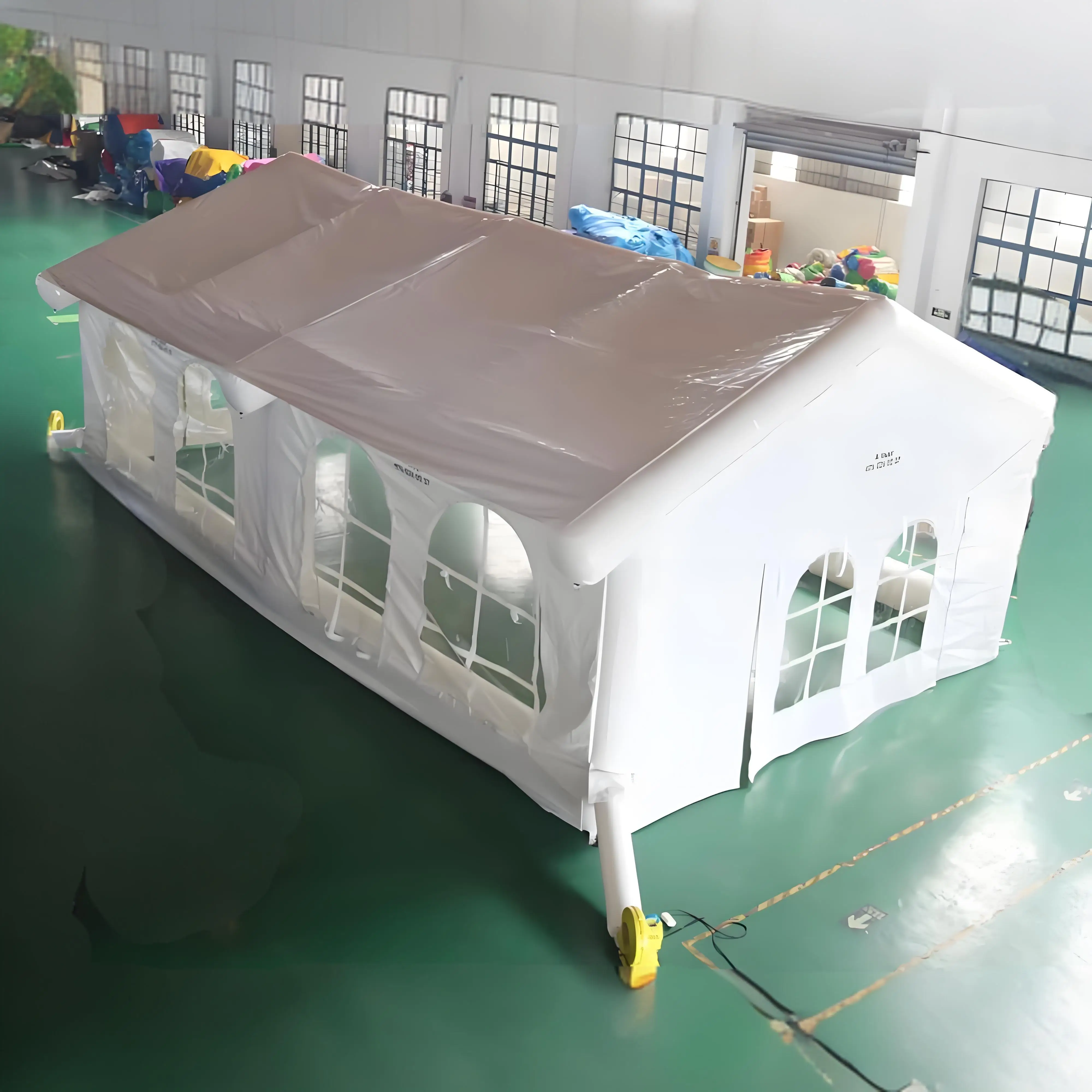 Large Outdoor Party Tent Inflatable Multi Room Tent With Power System Weatherproof Adventure Base Camps Medical Inflatable House