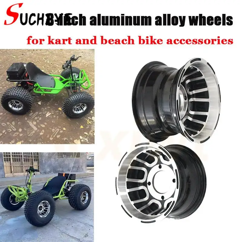 

8 Inch Tires Wheel white hub 8 Inch 19X7-8 inch 18* 9.5-8 inch Wheel Rims for ATV parts