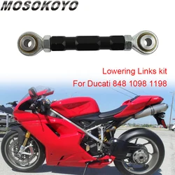 Rear Suspension Drop Lowering Links Kit Adjustable 145-175mm For Ducati 848 1098 1198 Motorcycle Accessories Drop Lever Linkage