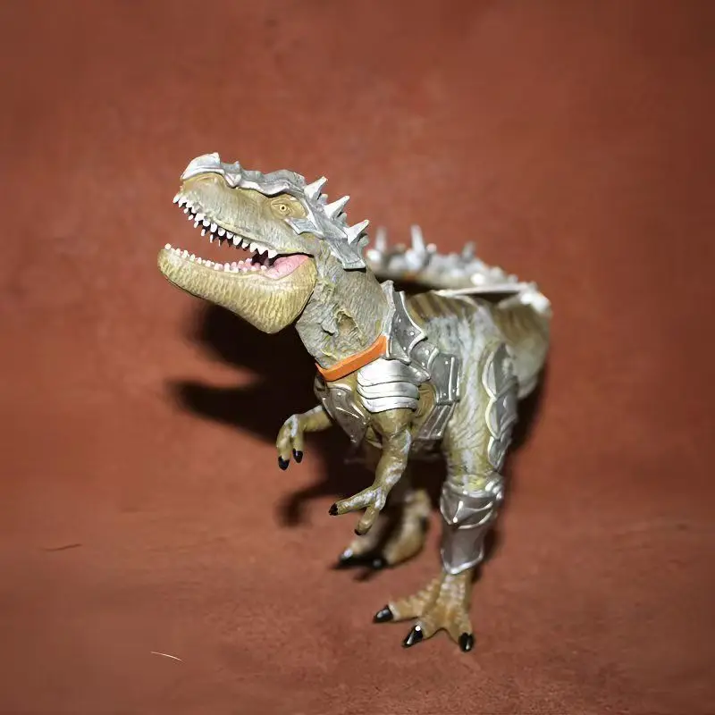 

Realistic Armored Jurassic Tyrannosaurus Rex Model Battle T-Rex Dinosaur Figure Collectible Prehistoric Creature Toy Decoration