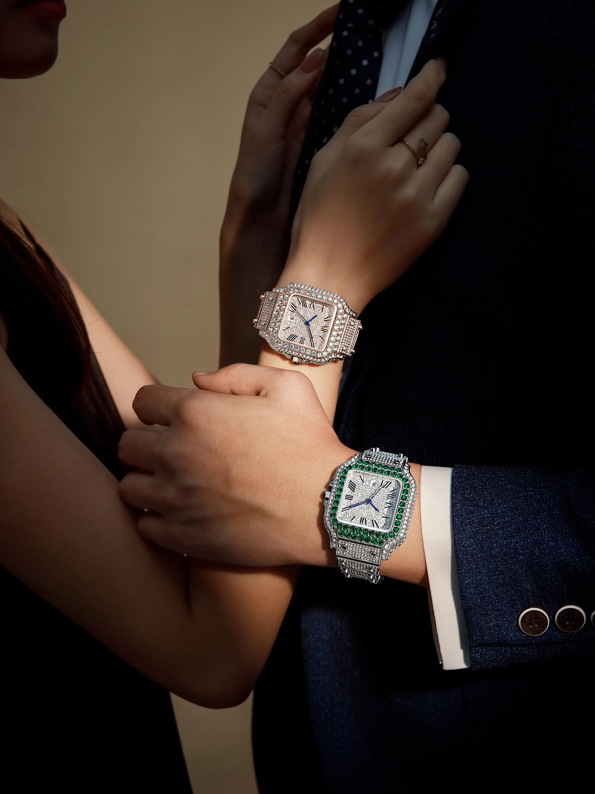 

2025 New Luxury Diamond Men's Quartz Watch - Fashion Retro Business Wristwatch-Ideal for parties, banquets, and daily wear.