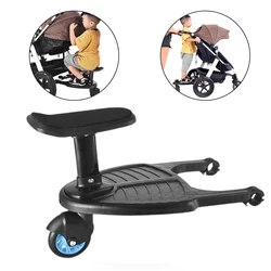 Fashion Children Stroller Pedal Adapter Second Child Auxiliary Trailer Twins Scooter Hitchhiker Kids Standing Plate with Seat