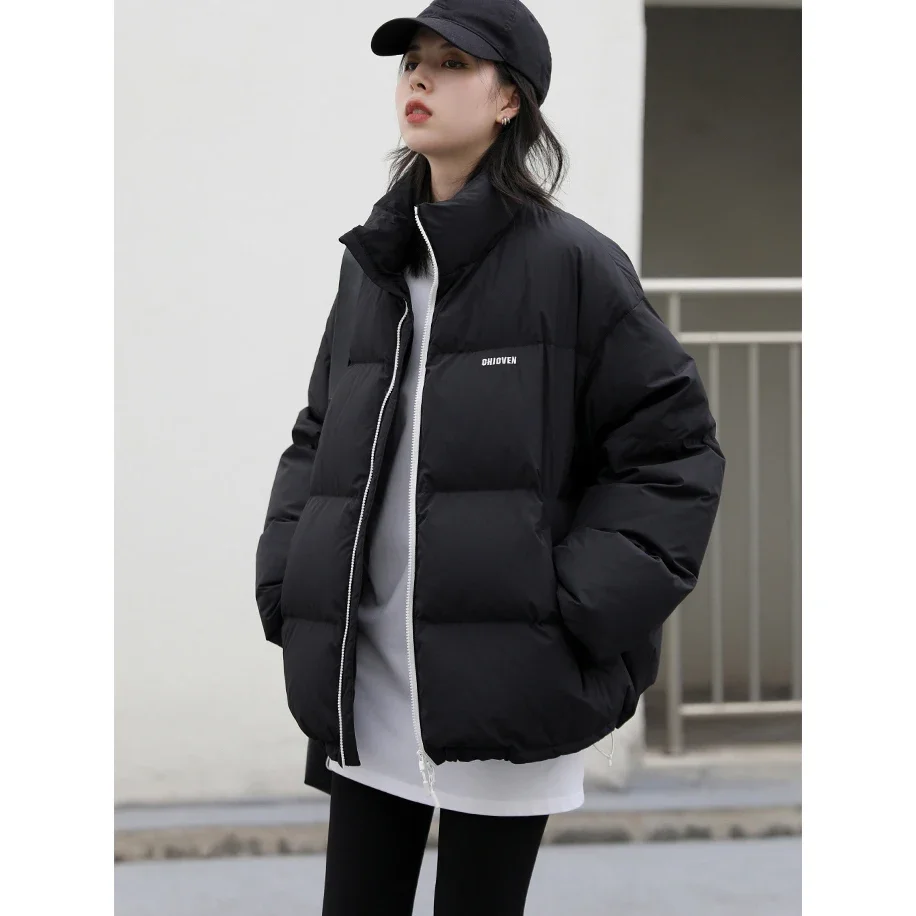 

CHIC VEN Women's Down Coats Streetwear Solid 90 White Duck Down Standing Collar Down Jacket Warm Ladies Overcoat Winter 2023