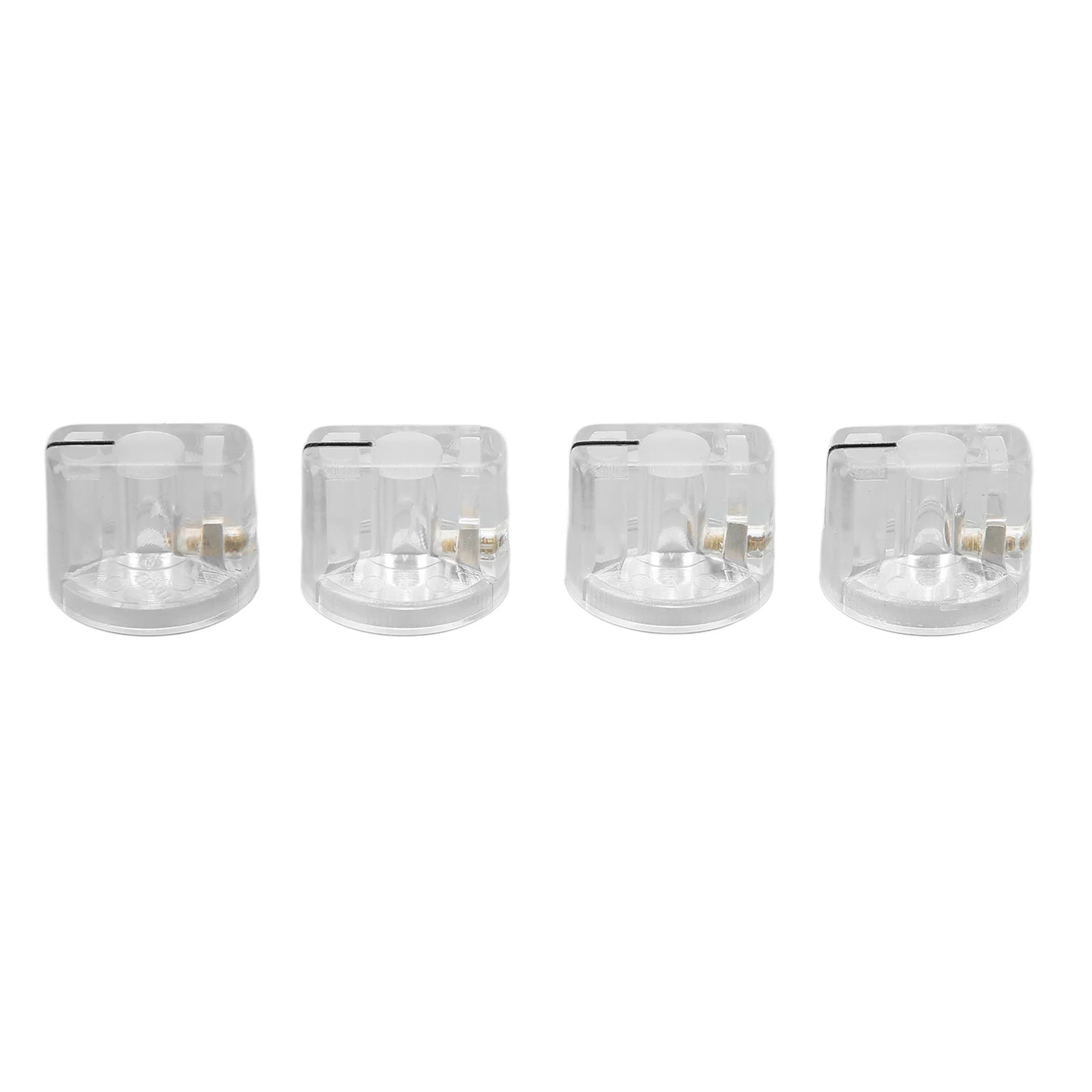 4Pcs Effect Pedal Knob Slot Design Transparent Plastic Easy Control Instrument Accessory