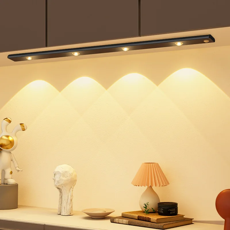 LED Under Cabinet Lights Motion Sensor Night light Wireless Rechargeable 3 Color Lamp Kitchen Closet Cabinet Lighting