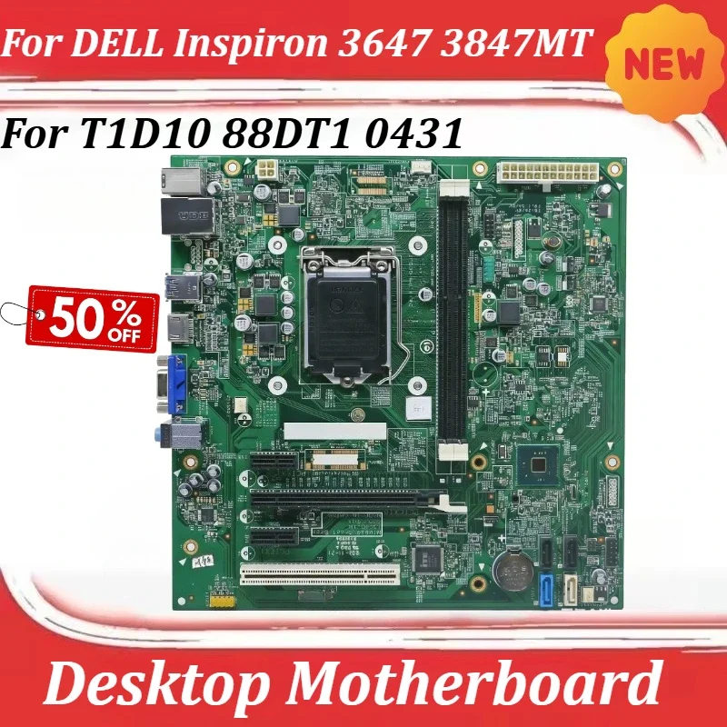

New For DELL Inspiron 3647 3847MT Desktop Motherboard for DP/N: T1D10 88DT1 0431 MIH81R 13040-1M