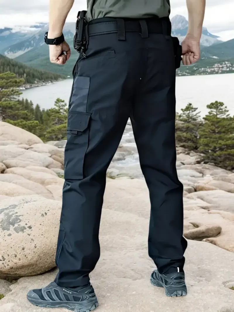 2025 السراويل التكتيكية في الهواء الطلق رجالي مدينة العمل البضائع السراويل الربيع الصيف مقاوم للماء متعددة جيب السراويل المشي لمسافات طويلة التدريب وزرة