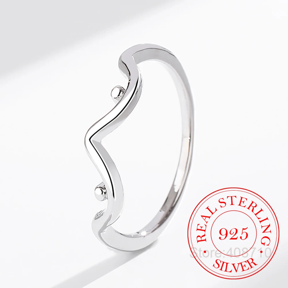 925 Sterling Silver GeometrIc Creative Inspirational Finger Rings for Women Wedding Engagement Party Jewelry Elegant Prom Gift