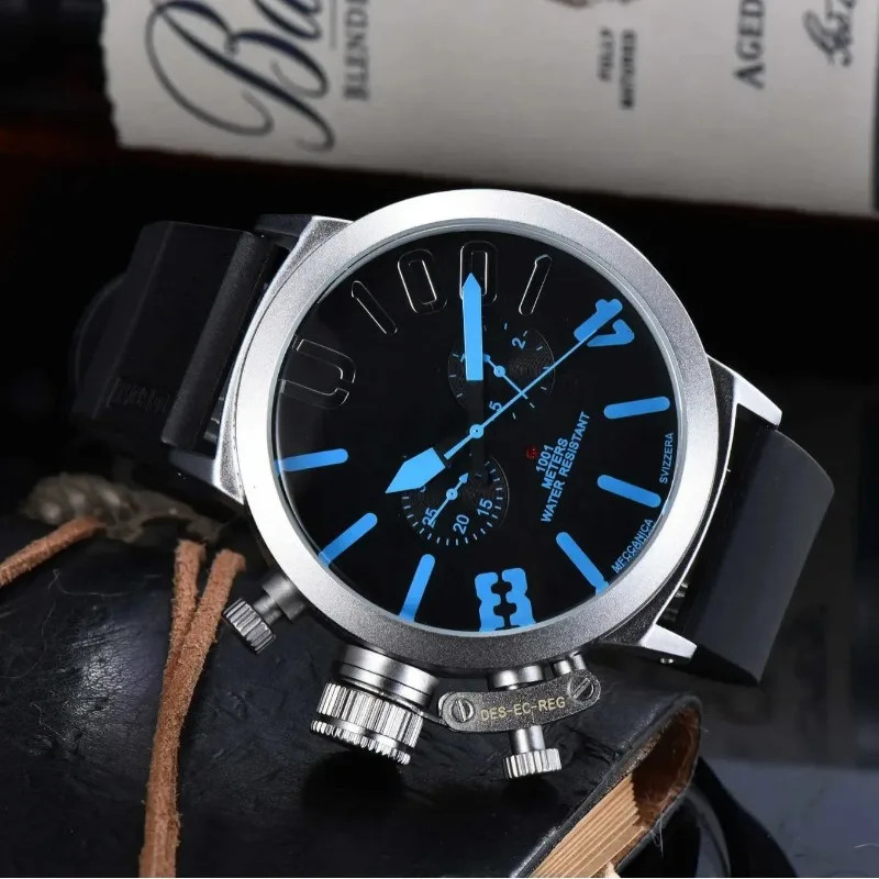 ​​2025 Men's Luxury Chronograph Watch Sapphire Crystal 100M Waterproof Stainless Steel Quartz Movement Date Display