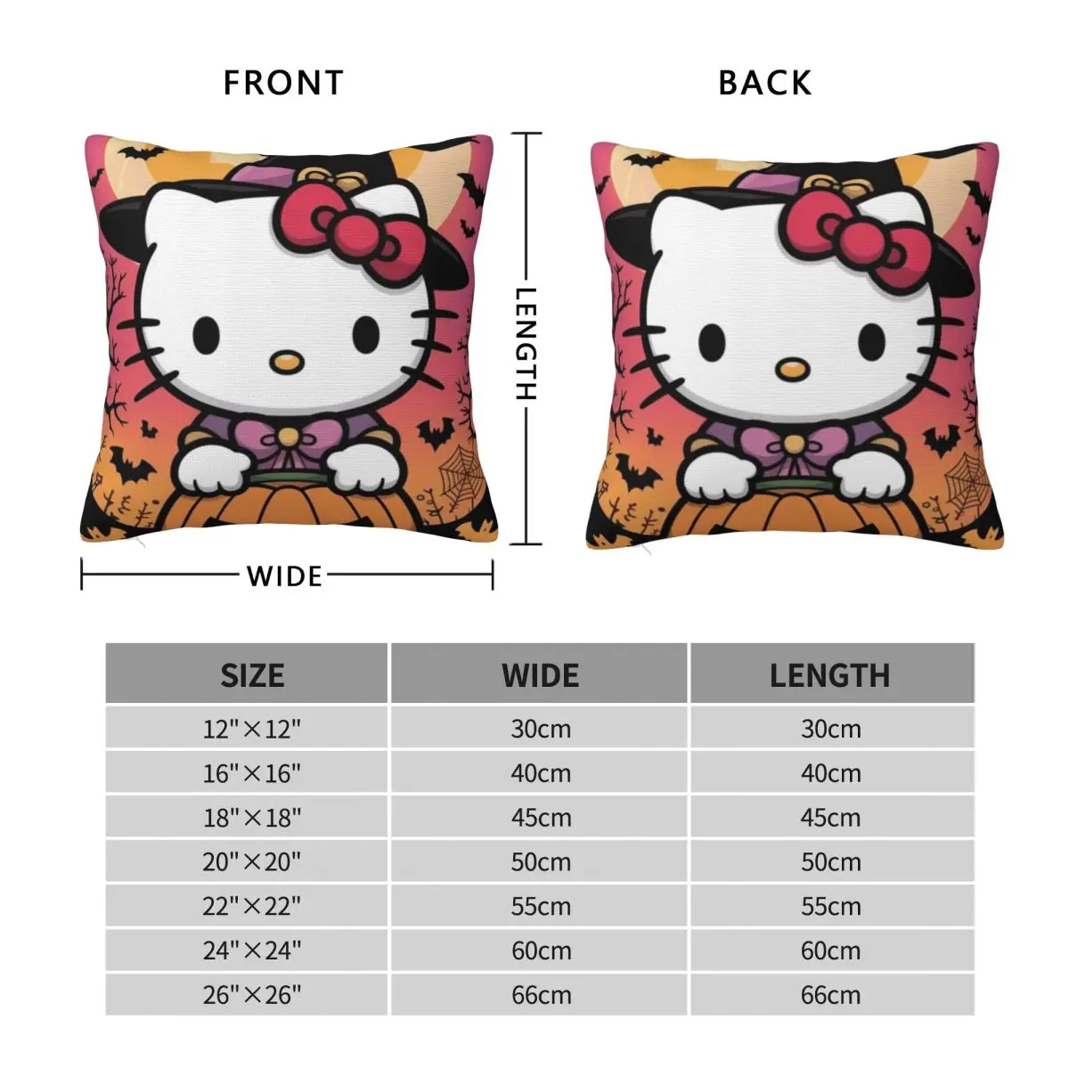 Funda de almohada Hellos Kittys, funda de almohada a la moda, funda de cojín con gráfico suave, fundas de almohada para decoración del hogar, fiesta de boda
