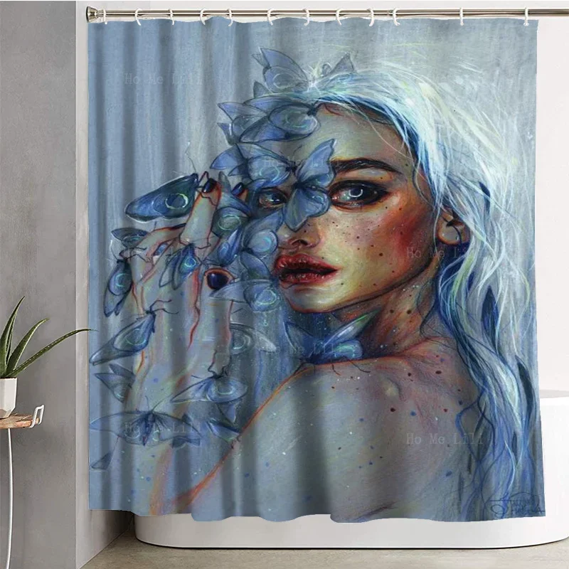 Wild Wildfires In The Eyes Of Abstract Realist Maidens Shower Curtain By Ho Me Lili For Bathroom Decor