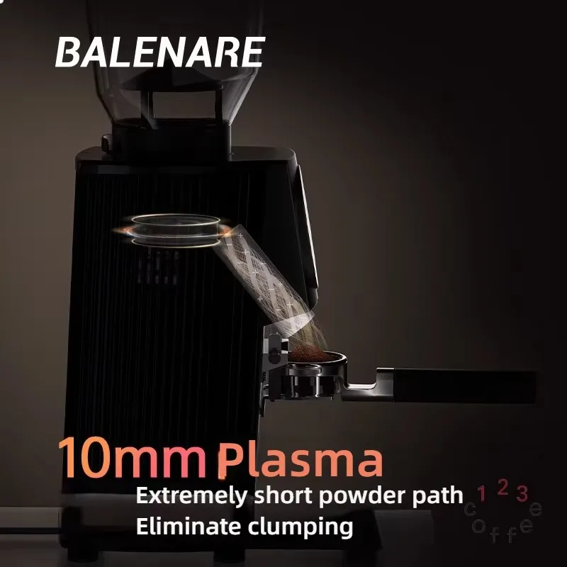 HomeWise GE83 Commercial Coffee Grinder Plasma Static Elimination Design 83mm Flat Burr Electric Espresso Coffee Bean Miller