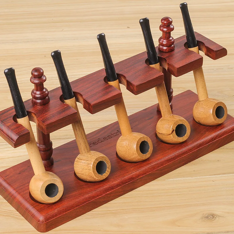 BOLTIFY Mini Wood Smoking Pipe with Removable and Washable Filter Portable Tobacco Pipe Smoking Tool Accessories Gift view 6