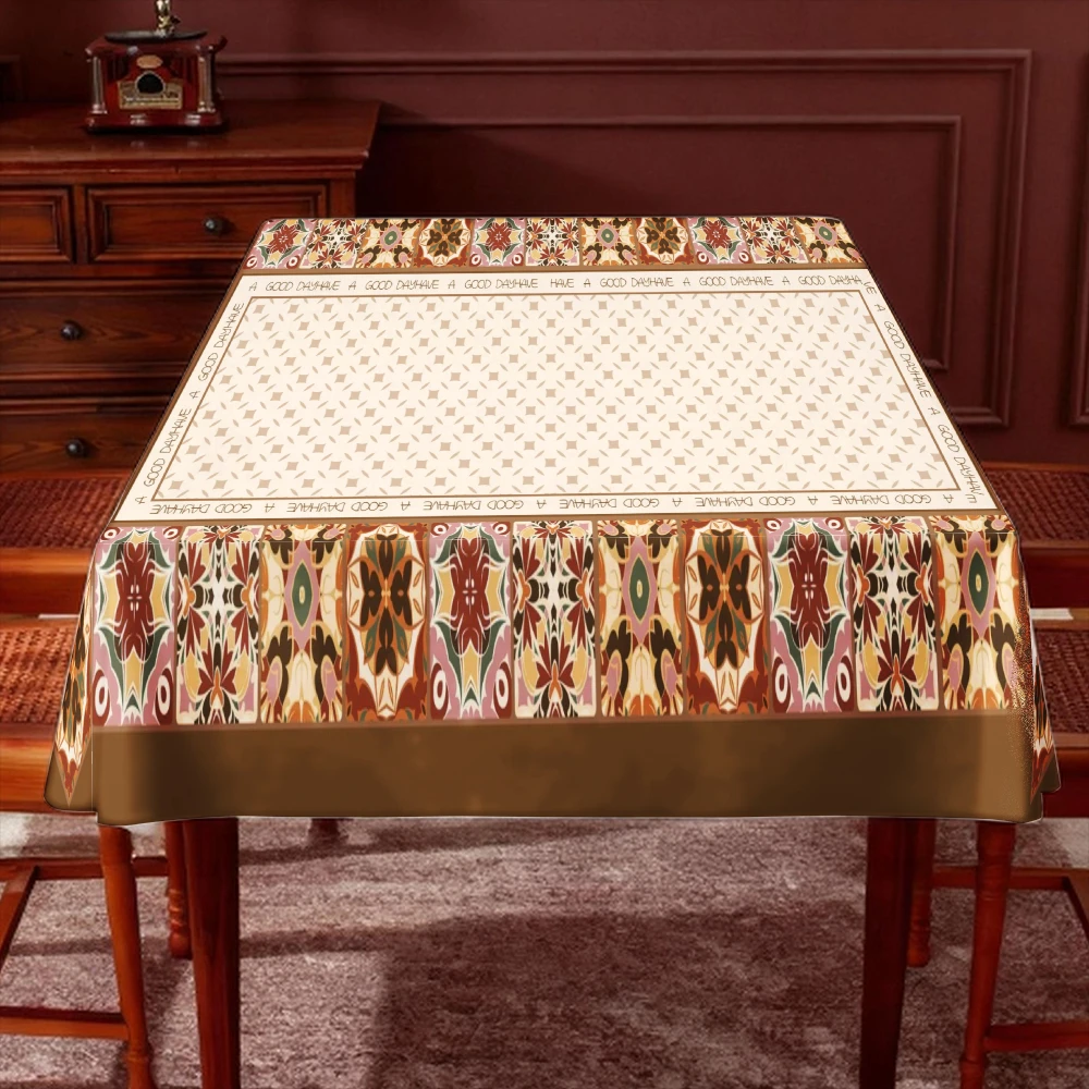 VIKAMA Tablecloth Waterproof & Oil-Resistant Wipe Clean Ideal for Dining Tables, Kitchens, Restaurants,  Party Decoration